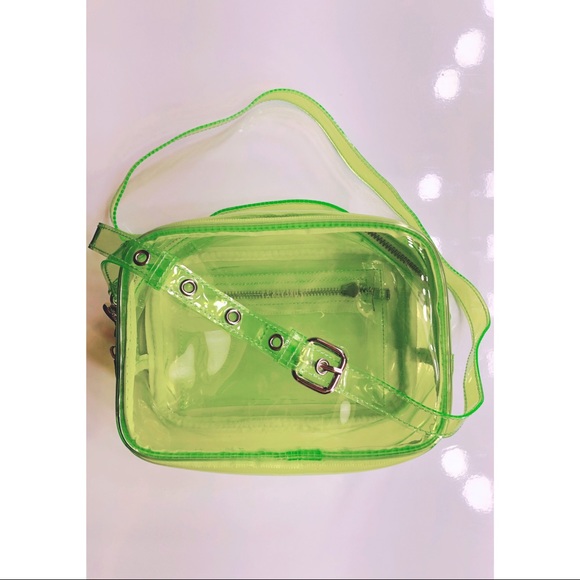 Forever 21 Handbags - Clear Neon Green Crossbody Bag 🍀